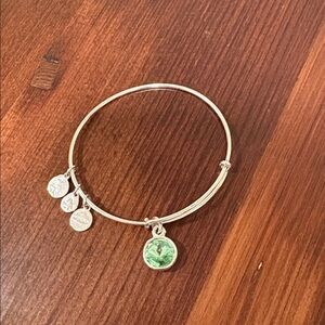 Alex and Ani August Birthstone Charm Bangle Peridot